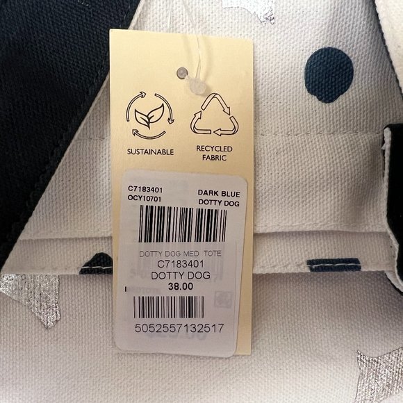 RADLEY Dotty Dog Cotton Canvas Shopper Tote Bag- NWT - Picture 4 of 8